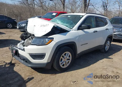 2019 Jeep Compass Sport Fwd из США, поврежденный, VIN 3C4NJCAB4KT820012